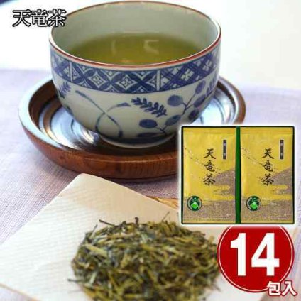 天竜茶 煎茶 ティーバッグ 14包 静岡茶 国産 緑茶 日本茶 太田昌孝 監修 三角メッシュ ティーパック 深蒸し 旨み 芳醇 贅沢 ティータイム お試し 詰合せ 常温 保存