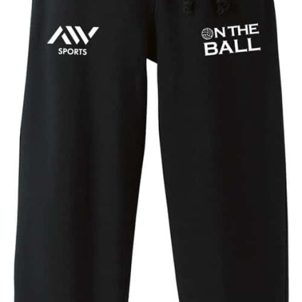 バレーボール スウェットパンツ メンズ レディース 裏パイル スエット ルームウェア スポーツ ジャージ 綿100 長ズボン 名入れ おしゃれ 文字入れ無料 「ON THE BALL」 アートワークスコウベ 【送料無料】