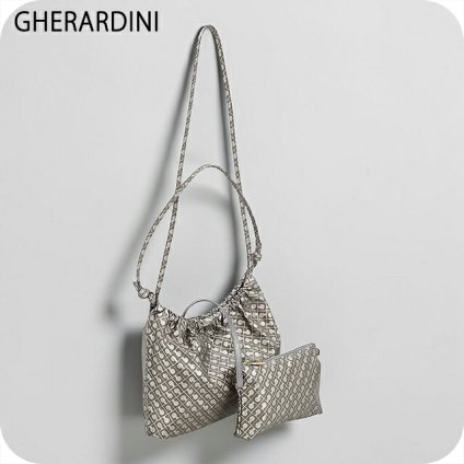ゲラルディーニ ショルダーバッグ レディース ブランド GHERARDINI Italy GHB0210 ARGSU グレージュ/シルバー