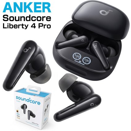 【ラッピング無料】Anker Soundcore Liberty 4 Pro A3954ZF1 ワイヤレスイヤホン 完全ワイヤレス Bluetooth 5.3 ノイズキャンセリング LDAC ハイレゾ 3Dオーディオ マルチポイント ギフト 誕生日 プレゼント ガジェット