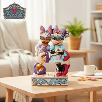 ミニー デイジー ファッショニスタ 14.7cm | ディズニー トラディションズ ジムショア グッズ フィギュア 人形 置物 彫刻 Jim Shore 正規輸入品