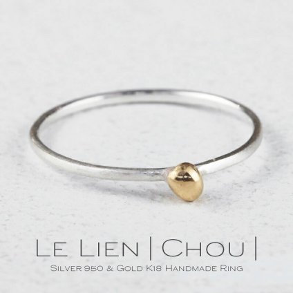 Le Lien Chou ル・リアン・シュー シルバー ゴールド K18 silver 950 指輪 リング シルバー 細リング 華奢リング ピンキーリング ペアリング 地金リング レディース シンプル 華奢 ピンキー