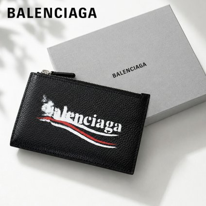 バレンシアガ BALENCIAGA  カードケース/カード入れ フラグメントケース 640535/2AA3B ブラック 黒 小銭入れ ブランドロゴ 送料無料 ギフト プレゼント 誕生日 バースデー