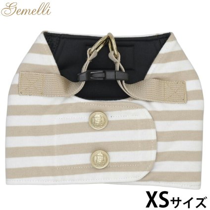 ジェメリ Gemelli ナチュラルボーダーハーネス ユニセックス XS ベージュ