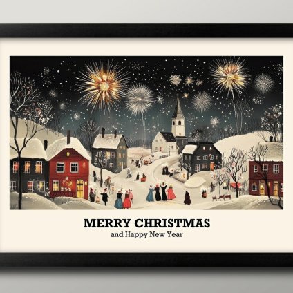日本製 メリー クリスマス Xmas Christmas サンタクロース ビンテージイラスト A3 サイズ ポスター アート おしゃれ 絵画 インテリア 北欧 イラスト マット紙 艶消し アートパネル 額 フレーム デザイン 壁掛け ギフト 新築祝い ディスプレイ  速達 送料無料