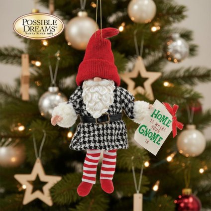 Gnome Home オーナメント 19.8cm | サンタ サンタクロース 人形 置物 フィギュア クリスマス ホリデー Possible Dreams 正規輸入品