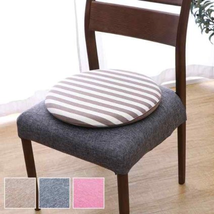 クッション 低反発 シート 円形 マイクロファイバー 無地 『エルマー』 約40cm丸