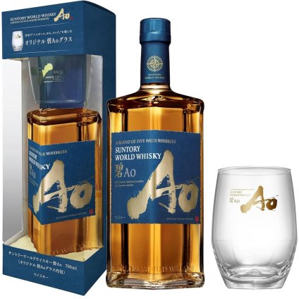 敬老の日【送料無料】【ロゴ入りグラス付き】サントリー 碧 Ao 700ml グラス ハイボール 限定 ラッピング 熨斗 送料無料(北海道、沖縄を除く)