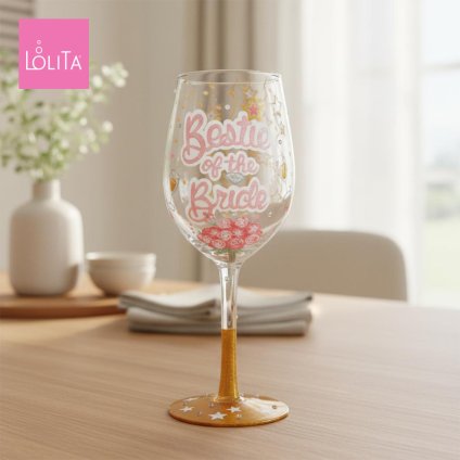 Lolita ワイングラス Bestie of the Bride 22.4cm 花嫁の親友 | かわいい おしゃれ ポップ モダン デザイン食器 アート ロリータ･ヤンシー 正規輸入品
