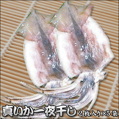 真いか 一夜干し 2枚入れ×5袋 イカ 送料無料 ※沖縄は送料別途加算