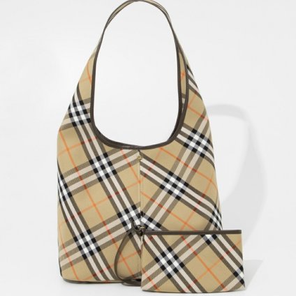 バーバリー BURBERRY LL LG SHOULDER BAG CJ1 8094145 B9368 レディース バッグ ショルダーバッグ ラージ チェック トートバッグ ロゴ 鞄 バーバリ ブラン