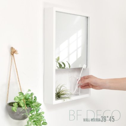 BF DECO Wall Mirror BFMI0251 壁掛け 収納付き ミラー ウオールミラー 鏡 姿見 誕生日 新生活