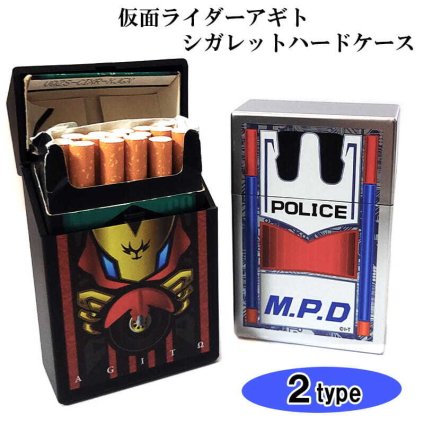 たばこ 仮面ライダー アギト シガレットケース マシントルネイダー ガードチェイサー かっこいい レギュラー タバコケース 85mm 選べる プッシュオープンタイプ おしゃれ 小物入れ ペンギンライター メンズ ギフト プレゼント ブラック ホワイト