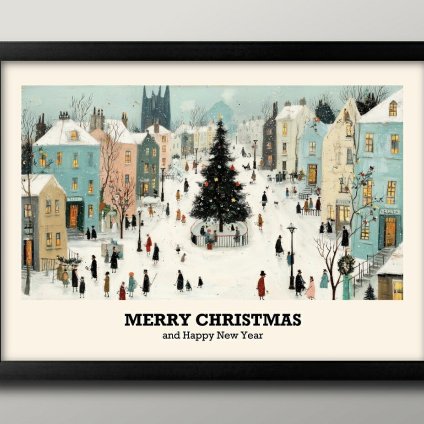 日本製 メリー クリスマス Xmas Christmas サンタクロース ビンテージイラスト A3 サイズ ポスター アート おしゃれ 絵画 インテリア 北欧 イラスト マット紙 艶消し アートパネル 額 フレーム デザイン 壁掛け ギフト 新築祝い ディスプレイ  速達 送料無料