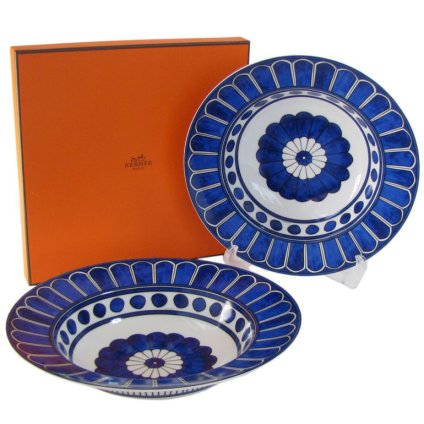 エルメス 食器 HERMES ブルーダイユール 030014P2 24cm パスタプレート ペア ペアお皿 大皿 洋食器 30014P2 【スペシャルラッピング1100円(別売り)】 誕生日 還暦祝い 結婚祝い 結婚式 バレンタイン 高級 ホワイトデー 父の日 母の日 即日発送