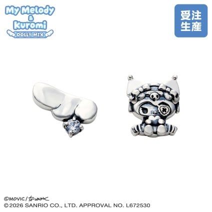 【受注生産品】【送料無料】 クロミ ピアス 両耳用 DOLLY MIX 水色天使 サンリオキャラクターズ シルバー925 キュービックジルコニア 羽根 いぶし ブランド おしゃれ かわいい アクセサリー 10代 20代 30代 40代 50代 レディース 女性 誕生日 記念日 プレゼント ギフト ホワイトデー 母の日 white clover ホワイトクローバー