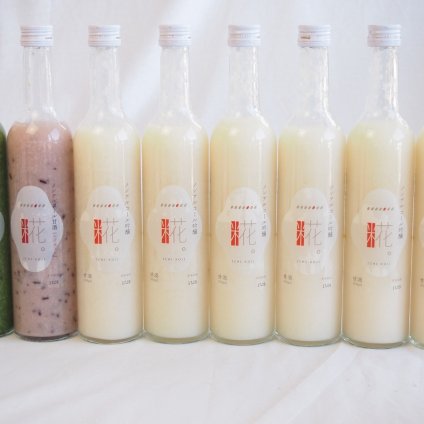 国産米使用ノンアルコール豪華甘酒8本セット 山崎 一糀(吟醸6本 抹茶1本 古代米1本)(愛知県) 計500ml×8本