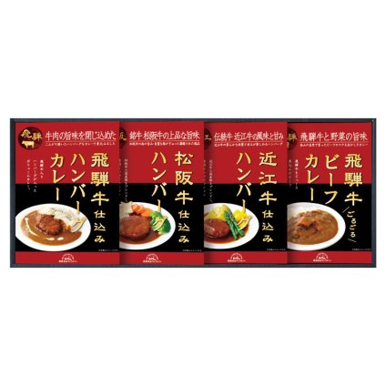 飛騨高山ファクトリー 松阪牛･近江牛･飛騨牛仕込みハンバーグ&カレー詰合せ  ／ハンバーグ 洋風惣菜 惣菜・レトルト 食品 敬老の日 プレゼント ギフト お彼岸 お供え 秋 2026 送料無料 ギフト プレゼント プチギフト 内祝い 快気祝い 出産祝い 結婚祝い 引出物 新築祝い お返し