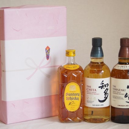 贈り物ウイスキー3本セット(知多 43度 山崎 43度 角瓶 40度) 700ml×3本