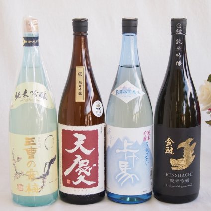 華やかに香り純米吟醸4本セット(丸彦酒蔵三重の寒梅 純米吟醸 (三重県) 早川酒造部天慶 純米吟醸 (三重県) 金しゃち酒造金鯱 純米吟醸 (愛知県) 細川酒造 上げ馬 純米吟醸（三重県）) 1800ml×4本