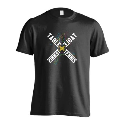 卓球 Tシャツ 半袖 メンズ ウェア レディース 練習着 ジュニア ドライ おもしろ tシャツ 速乾 名入れ スポーツ 女子 男子 チーム おしゃれ 文字入れ 「ネオンスタイルのクロスTABLETENNIS」 アートワークスコウベ 【送料無料】