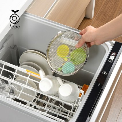 leye レイエ 小物が洗える 食洗機カゴ[食洗器用小物カゴ 小さいパーツ 小物入れ お弁当カップ シリコンカップ 食洗機 洗う 小物 ネット カゴ 落ちない シリコン パーツ 細かい 小さい かご ステンレス]