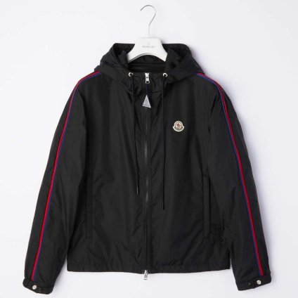 モンクレール MONCLER 1A00085 68352 ジャケット メンズ アウター HATTAB ナイロン ブルゾン フーテッド パイピング 撥水 999 ジップアップ ブラック 1 2