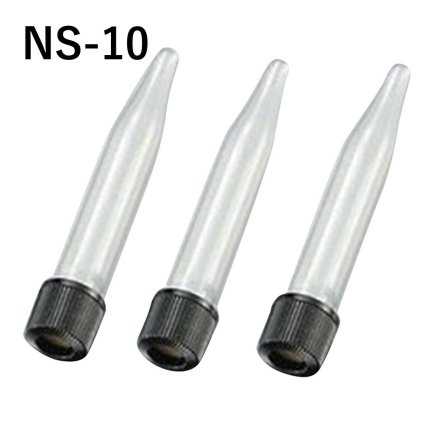 「ねじ口試験管　NS-10　1本」　容量　10mL　材質　硼珪酸ガラス、キャップ　メラミン　オートクレーブ可　パッキン　シリコン　PTFE　四フッ化工チレンコート　胴径×全長×口内径　φ16.5×105×φ10.0　形状　スピッチ