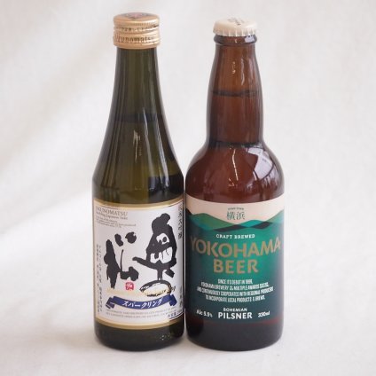 優雅に広がる、奥の松の余韻とクラフトビール2本セット(奥の松 純米大吟醸スパークリング（福島県） 横浜ビール ピルスナー(神奈川県)) 290ml×1本 330ml×1本