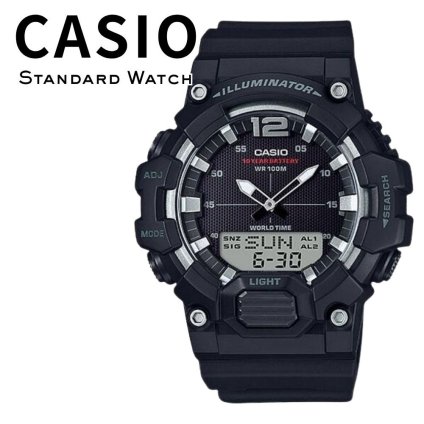 箱なし カシオ 腕時計 メンズ CASIO ブラック アナデジ 海外モデル 逆輸入 10年電池 100m防水 ワールドタイム ストップウォッチ アラーム LEDライト スポーツ アウトドア 誕生日 父の日 プレゼント ギフト 成人 卒業 入学