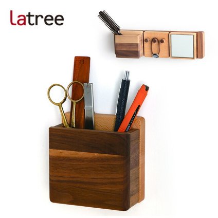 PLAM TILE プラム タイルシリーズ ペンポケット PL1TIL-0020000-WBOL[玄関やリビングのインテリアに木製のペンスタンド(ペン立て) 壁飾りとしてもおしゃれな壁掛けの鉛筆立て]