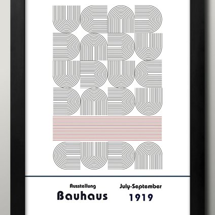 日本製 バウハウス BAUHAUS ミッドセンチュリー A3 サイズ ポスター アート おしゃれ 絵画 インテリア 北欧 イラスト マット紙 艶消し アートパネル 額 フレーム デザイン 壁掛け ギフト 新築祝い ディスプレイ  速達 送料無料