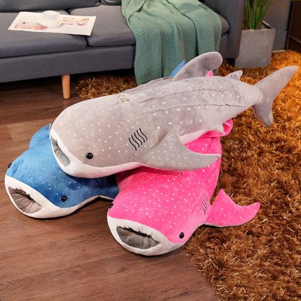 ジンベエザメ ぬいぐるみ 大サイズ 海洋生物 サメ クッション おもちゃ ふわふわ抱き枕 かわいいサメ インテリア 子供部屋 癒しアイテム プレゼント ギフト 誕生日 贈り物 柔らかい手触り