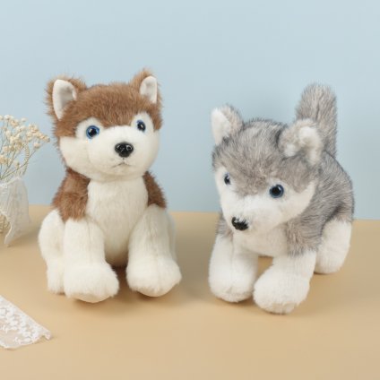 ハスキー ぬいぐるみ 犬 かわいい 柔らかい 手触り 癒し系 インテリア 子供用 プレゼント ギフト 誕生日 お祝い 贈り物 2サイズ ふわふわ