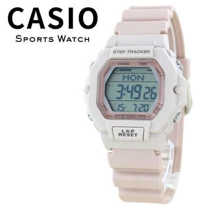 箱なし カシオ 腕時計 レディース CASIO ピンクベージュ デジタル 10気圧防水 軽量 スポーツ ランニング 海外モデル 逆輸入 カジュアル アラーム ストップウォッチ タイマー 誕生日 プレゼント ギフト 成人 卒業 入学