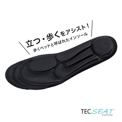 TECSEAT テックシート ソフトエアーシートウォーク[インソール 中敷き 靴 エアパッド 歩きやすい 疲れにくい 歩く 立ち仕事 外回り 展示会 旅行 仕事 出勤 通勤 スニーカー くつ クッション]