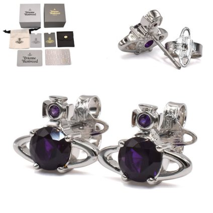 ヴィヴィアンウエストウッド ピアス Vivienne Westwood 62010070-02P358 REINA EARRINGS レディース シルバー パープル