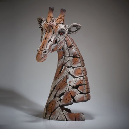Edge Giraffe 幅27x奥行30.5x54.7(cm) キリン 胸像キリン | エッジ 彫刻 置物 オブジェ フィギュア 動物 大きい リアル アート マット･バックリー 正規輸入品