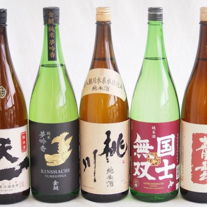 米の旨味よい日本酒5本セット(早川酒造部天一 純米酒 (三重県) 桃川 純米酒 (青森県) 金しゃち酒造金鯱 夢吟香 純米酒 (愛知県) 後藤酒造場青雲 純米酒 (三重県) 高砂酒造国士無双 純米酒 (北海道)) 1800ml×5本