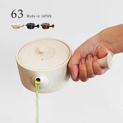 63 ロクサン tokoname 平型急須[常滑焼 急須 460ml モダン おしゃれ 陶器 洗いやすい きゅうす 日本茶 お茶 来客 日本製 ポット 和モダン セラメッシュ 洗い やすい 茶器 平 形 二人用 三人]
