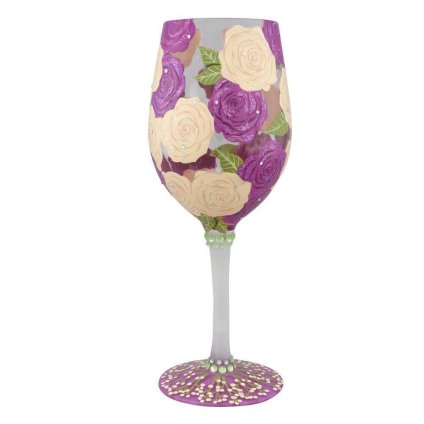 Lolita ワイングラス Coming Up Roses 22.9cm バラの季節 | かわいい おしゃれ ポップ モダン デザイン食器 アート ロリータ･ヤンシー 正規輸入品