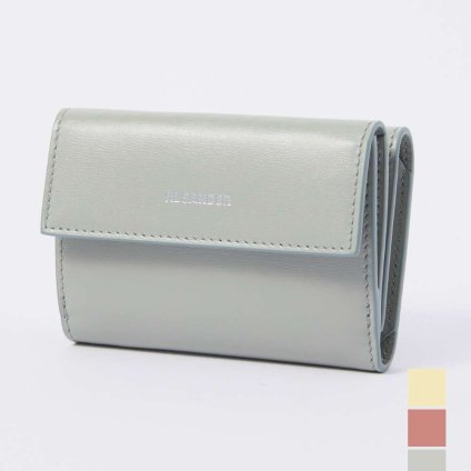 ジルサンダー JIL SANDER J07UI0009 P5355 三つ折り財布 ベビーウォレット レディース 財布 ミニ財布 レザー Baby Wallet ウォレッ ト ロゴ コンパクトウォレット 折り畳み ブランド プレゼント ギフト 贈り物 シンプル 誕生日 記念 お祝い グレー カルミネ レモン