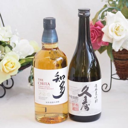 贈り物ギフト ジャパニーズウイスキーと本格麦焼酎対決セット 知多700ml久寿25°(三重県)720ml