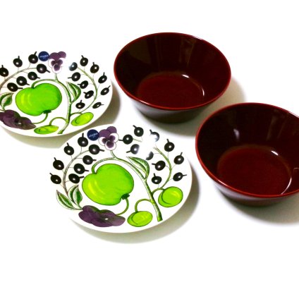 北欧ブランド食器　アラビアARABIA　イッタラiittala  ボウル・プレート食器　ペア368381（パラティッシパープル、ティ―マ　チェリー）【ブランド食器】【御結婚御祝・内祝・新築御祝・還暦御祝・御礼・寿・ギフト包装可能】