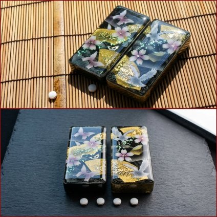 職人の手作り！和柄ペアFRISKケース「御」フリスク タブレット ミント 名入れ 職人 手作り ハンドメイド 送料無料 伝統工芸 桜 和モダン 和柄 和風 和雑貨 ギフト プレゼント 贈り物