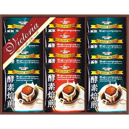 ビクトリアコーヒー 酵素焙煎ドリップコーヒーセット [26-7582-014] ND-150 コーヒー 珈琲 クラシックブレンド エクセレントブレンド アソート 詰め合わせ プレゼント ギフト
