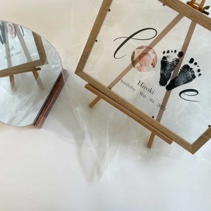 足形入りposter【命名書】【名入れ】【足形アート】 記念日 ギフト プレゼント