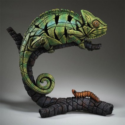 Edge Chameleon 幅15.5x奥行33.5x32(cm) カメレオンカメレオン | エッジ 彫刻 置物 オブジェ フィギュア 動物 大きい リアル アート マット･バックリー 正規輸入品