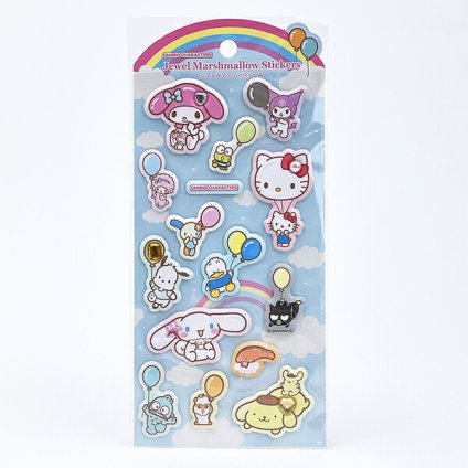 サンリオキャラクターズ ジュエルマシュマロシール ぷかぷかバルーン 文具 Sanrio