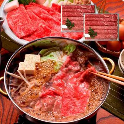 三田屋総本家 黒毛和牛 すき焼き しゃぶしゃぶ 用 モモ 400g ロース 300g 2パック 計 1.4kg 大容量 小分け 牛肉 和牛 国産 お肉 赤身 もも すきやき しゃぶしゃぶ肉 鍋セット ギフト 御歳暮 お歳暮 御中元 お中元